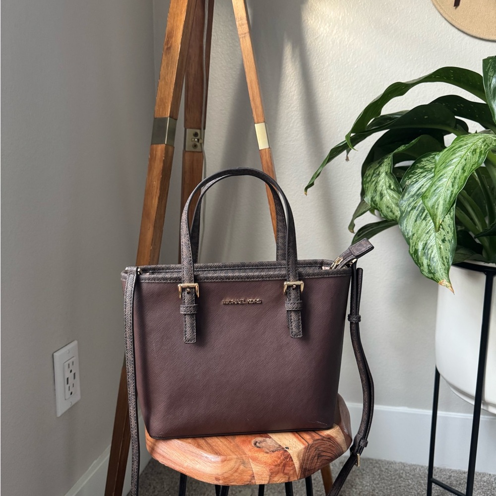 Michael Kors Dark Brown Leather Satchel